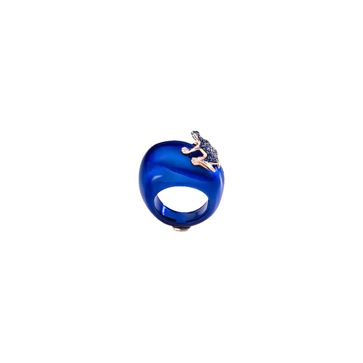 Кольцо Dada Arrigoni Happy frog синее с розовым золотом и синими сапфирами
Кольцо Dada Arrigoni Happy frog синее с розовым золотом и синими сапфирами
