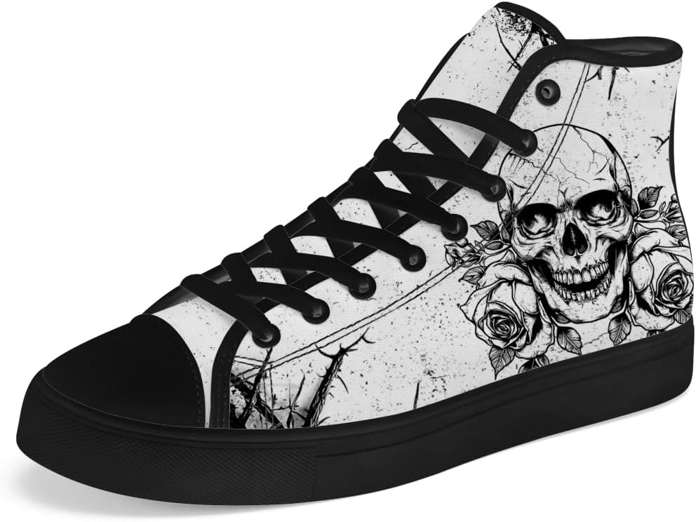 Мужские и женские высокие кеды с черепом на шнуровке, готические высокие кеды, повседневная обувь Chebing, серый
Мужские и женские высокие кеды с черепом на шнуровке, готические высокие кеды, повседневная обувь Chebing, серый