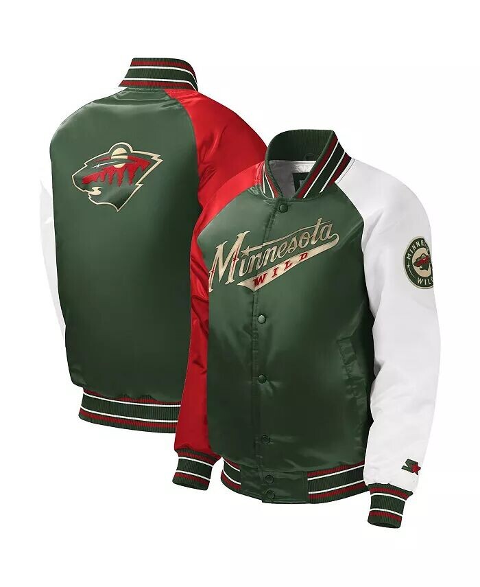 Куртка университетская Minnesota Wild Raglan Full-Snap для больших мальчиков, девочек и зеленая Starter
Куртка университетская Minnesota Wild Raglan Full-Snap для больших мальчиков, девочек и зеленая Starter