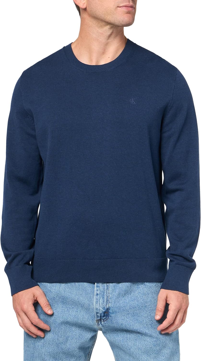 Мужской свитер Calvin Klein из смеси хлопка, объемный, с круглым вырезом, в рубчик, Blueprint Heather
Мужской свитер Calvin Klein из смеси хлопка, объемный, с круглым вырезом, в рубчик, Blueprint Heather