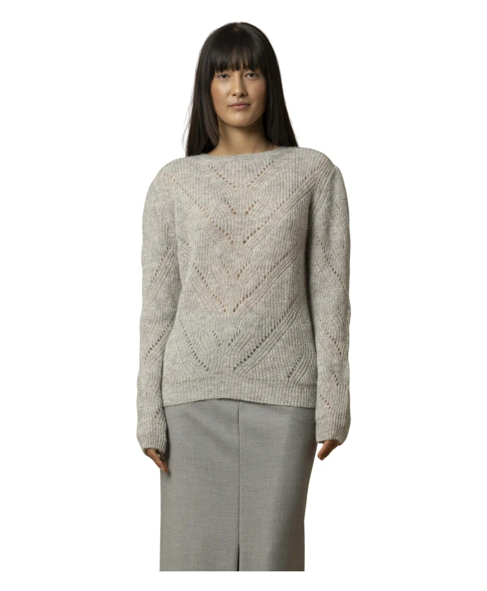 Стильный ребристый свитер с круглым вырезом Kocca, серый
Стильный ребристый свитер с круглым вырезом Kocca, серый