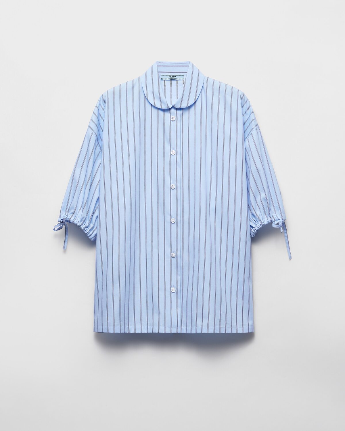 Рубашка из поплина в полоску с короткими рукавами Prada, астро/синий
Рубашка из поплина в полоску с короткими рукавами Prada, астро/синий