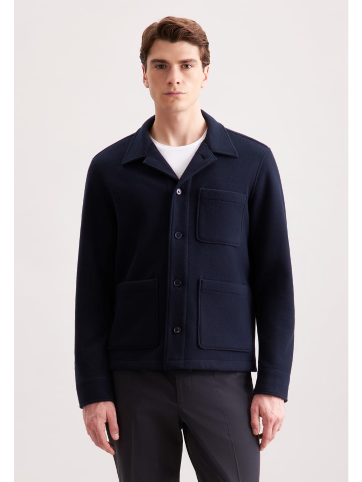 Обычная куртка темно-синего цвета Seidensticker
Обычная куртка темно-синего цвета Seidensticker