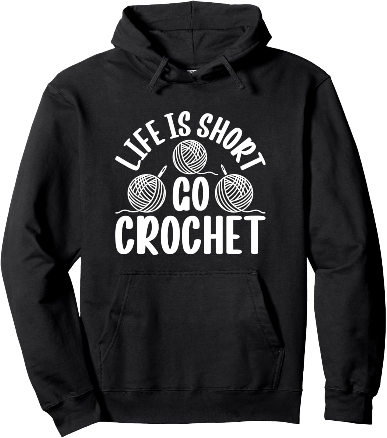 Вязание крючком - Жизнь коротка. Худи, связанное крючком Crochet Crocheting Crocheter, черный
Вязание крючком - Жизнь коротка. Худи, связанное крючком Crochet Crocheting Crocheter, черный