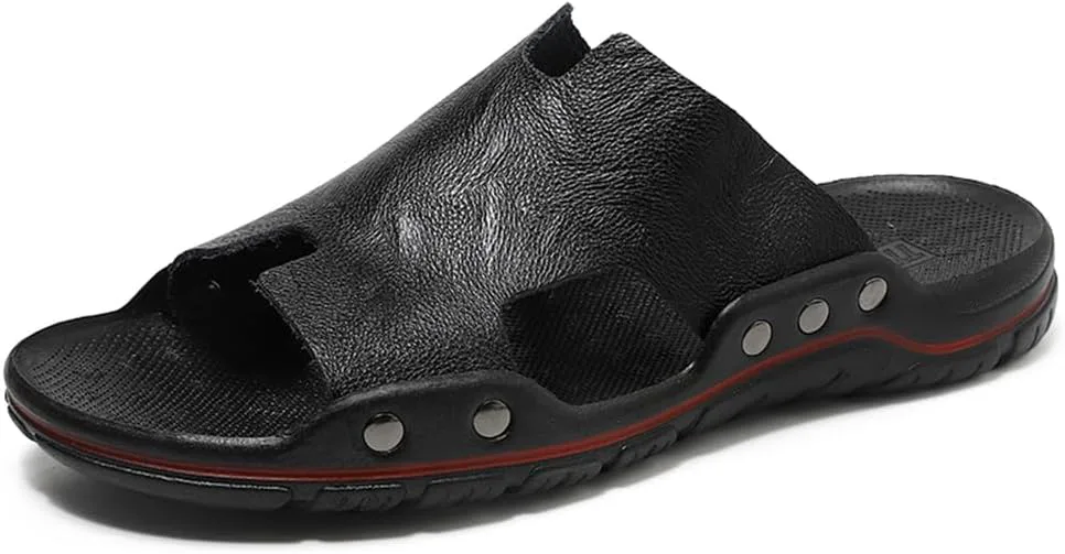 Мужские повседневные шлепанцы Asifn, летние кожаные пляжные сандалии, с открытым носком, на улице, удобные, легкие, на плоской подошве, черный
Мужские повседневные шлепанцы Asifn, летние кожаные пляжные сандалии, с открытым носком, на улице, удобные, легкие, на плоской подошве, черный