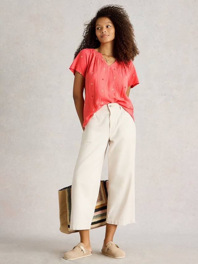 Вышитый луэллой топ из чистого органического хлопка White Stuff, оранжевый
Вышитый луэллой топ из чистого органического хлопка White Stuff, оранжевый