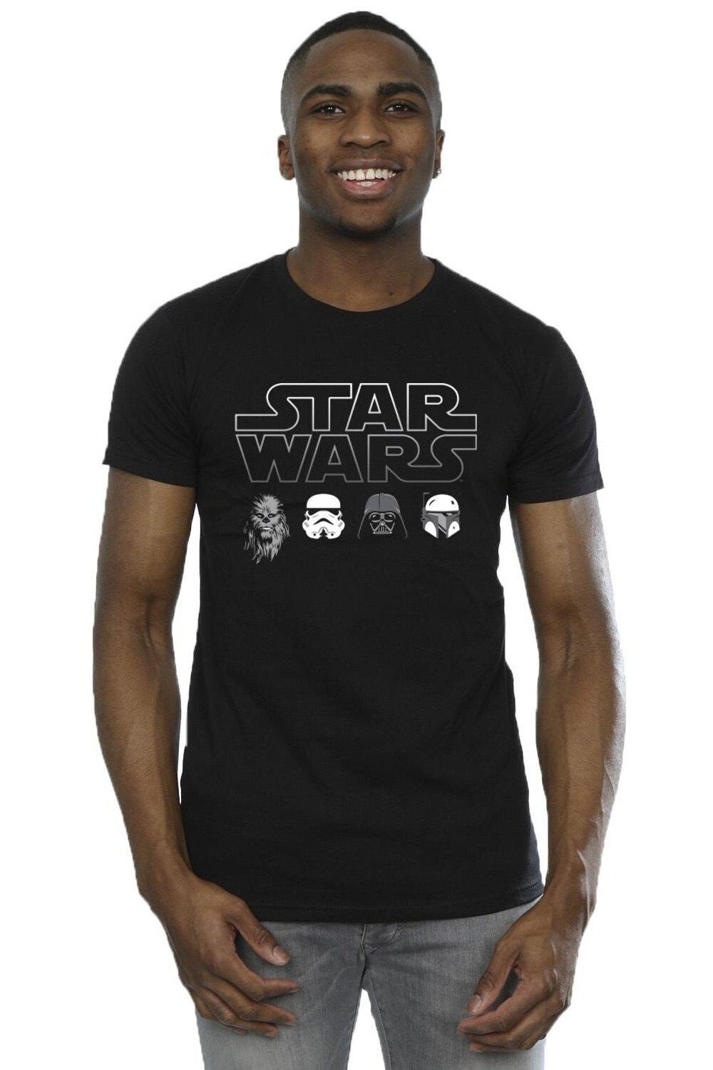 Футболка с головами персонажей Star Wars, черный
Футболка с головами персонажей Star Wars, черный