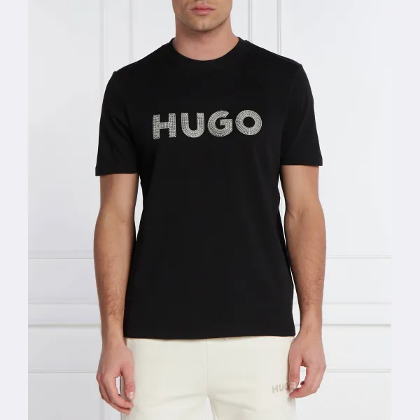 Футболка стандартного кроя с вышивкой крючком Hugo, черный
Футболка стандартного кроя с вышивкой крючком Hugo, черный