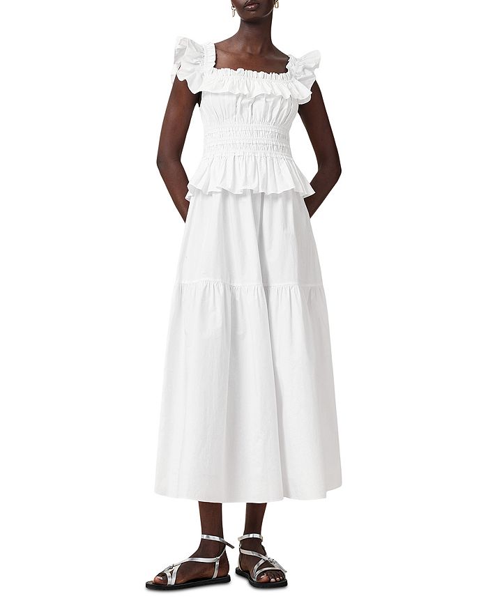 Платье миди с рюшами Halia ALLSAINTS, белый
Платье миди с рюшами Halia ALLSAINTS, белый