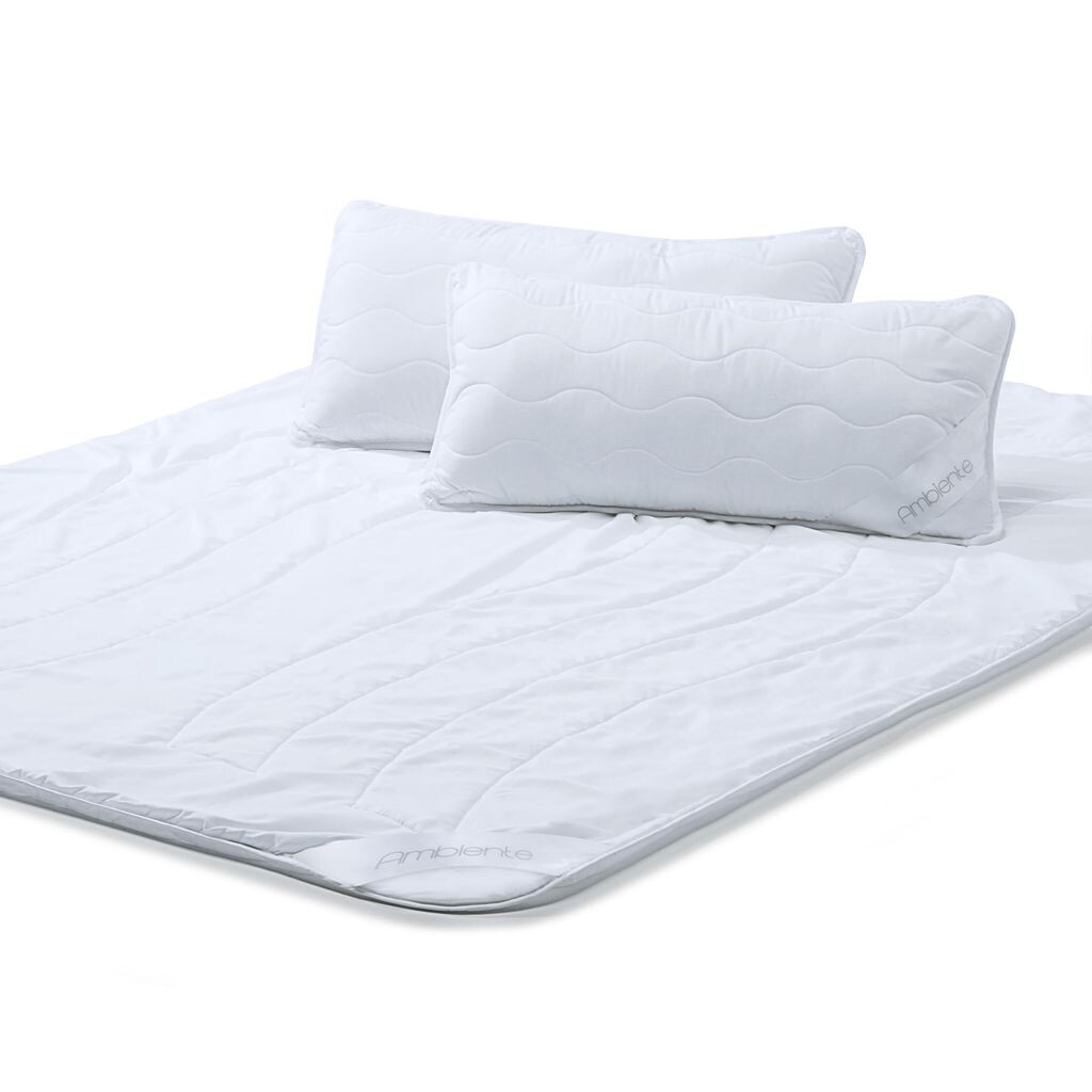 Одеяло Ambiente Summer Light 1x 220x260 + 2x 80x80 PES из микрофибры 580 г + 2x 1300 г волнистая стеганая ткань aqua-textil
Одеяло Ambiente Summer Light 1x 220x260 + 2x 80x80 PES из микрофибры 580 г + 2x 1300 г волнистая стеганая ткань aqua-textil