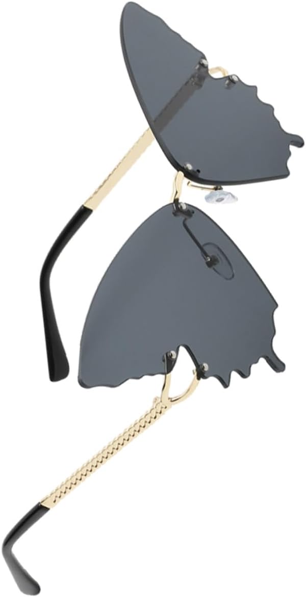 Женские солнцезащитные очки в оправе «бабочка» без оправы, модные, яркие, с защитой от УФ-излучения UV400, для вечеринок, в винтажном стиле, с металлической золотой оправой и серыми линзами Abaodam, Black
Женские солнцезащитные очки в оправе «бабочка» без оправы, модные, яркие, с защитой от УФ-излучения UV400, для вечеринок, в винтажном стиле, с металлической золотой оправой и серыми линзами Abaodam, Black