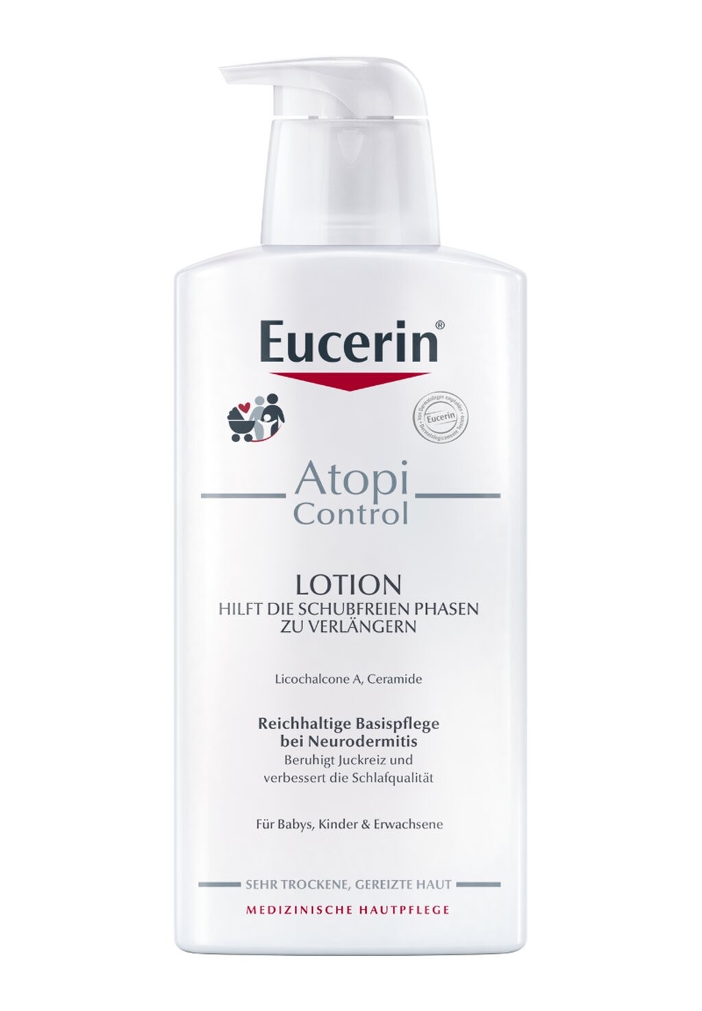 Увлажняющий уход KÖRPERPFLEGE LOTION ATOPICONTROL BEI NEURODERMITIS, BERUHIGENDE Eucerin 
Увлажняющий уход KÖRPERPFLEGE LOTION ATOPICONTROL BEI NEURODERMITIS, BERUHIGENDE Eucerin
