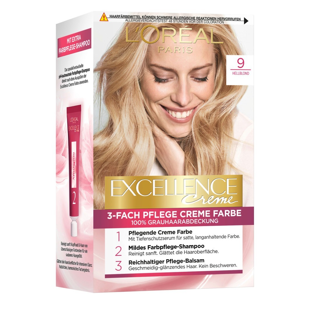 Краска для волос excellence crème Loreal Paris, nr. 9 - hellblond, количество 1 шт.
Краска для волос excellence crème Loreal Paris, nr. 9 - hellblond, количество 1 шт.