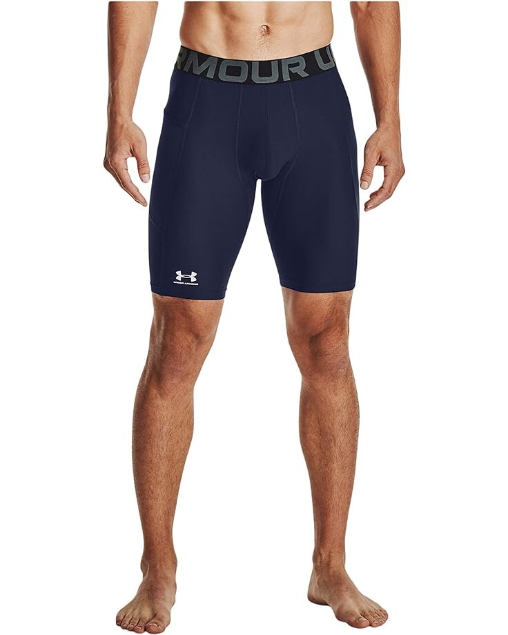 Шорты Under Armour Heatgear Armour Long Shorts, цвет Midnight Navy/White 
Шорты Under Armour Heatgear Armour Long Shorts, цвет Midnight Navy/White