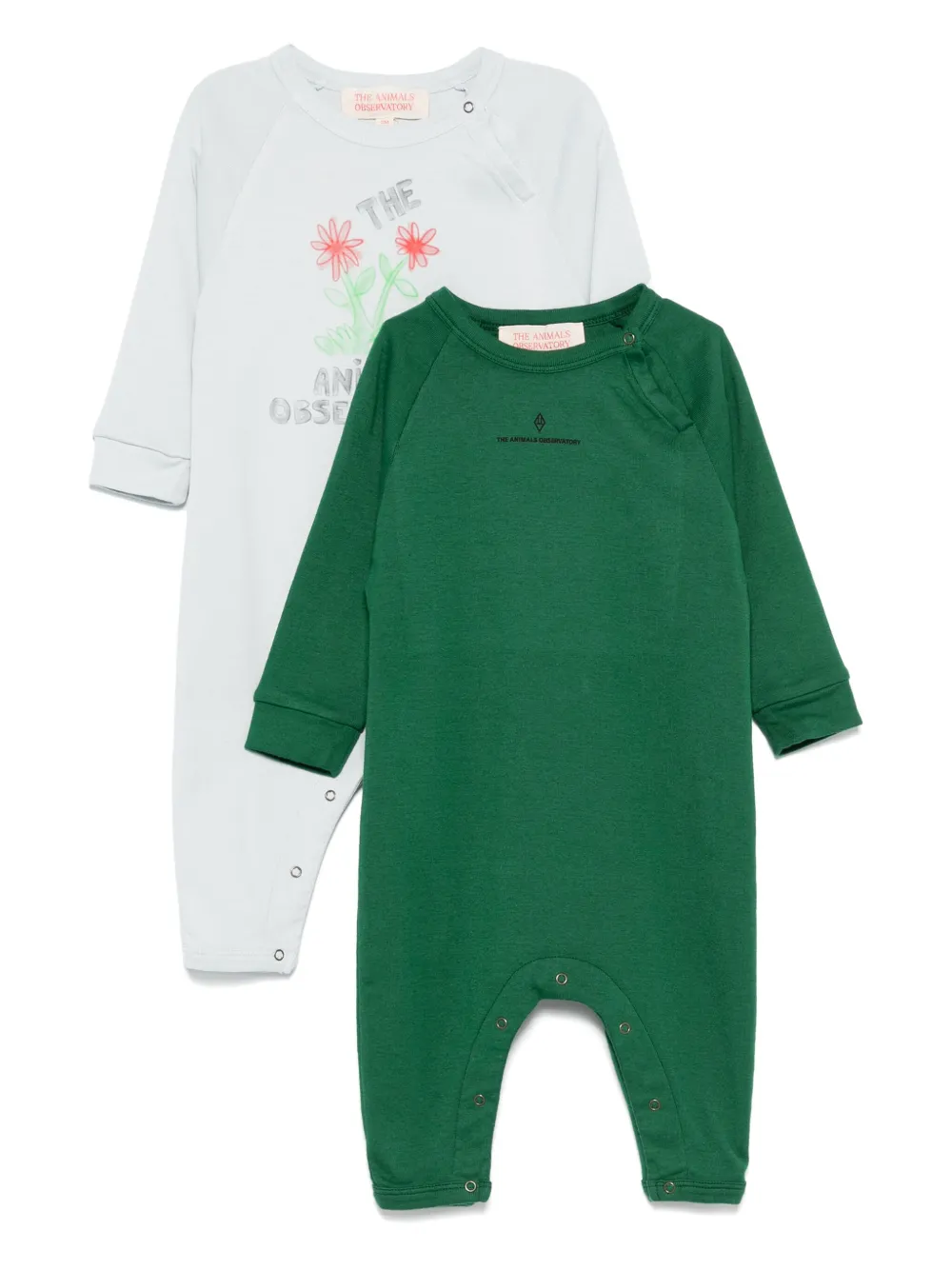 Комплект из двух ромперов с логотипом The Animals Observatory, зеленый
Комплект из двух ромперов с логотипом The Animals Observatory, зеленый