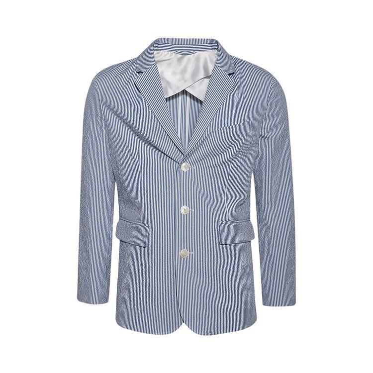 Куртка Bode Club Stripe Single Breasted Suit Jacket 'Blue/White', синий 
Куртка Bode Club Stripe Single Breasted Suit Jacket 'Blue/White', синий