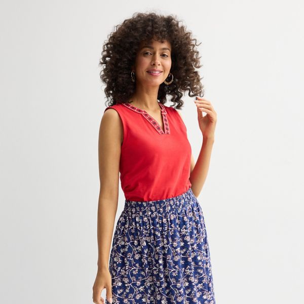 Женская майка с вышитым краем Croft & Barrow, цвет garden poppy
Женская майка с вышитым краем Croft & Barrow, цвет garden poppy