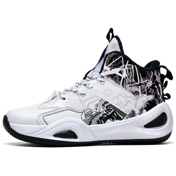 BIANSULONG Амортизирующие нескользящие баскетбольные кроссовки Unisex High-Top в бело-черном цвете с флисовой подкладкой, цвет White Black Fleece-Lined
BIANSULONG Амортизирующие нескользящие баскетбольные кроссовки Unisex High-Top в бело-черном цвете с флисовой подкладкой, цвет White Black Fleece-Lined