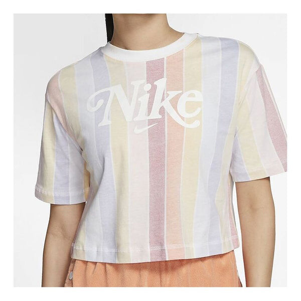 Футболка спортивная цветные с коротким рукавом в полоску цветные с разноцветными блоками Nike, мульитколор 
Футболка спортивная цветные с коротким рукавом в полоску цветные с разноцветными блоками Nike, мульитколор