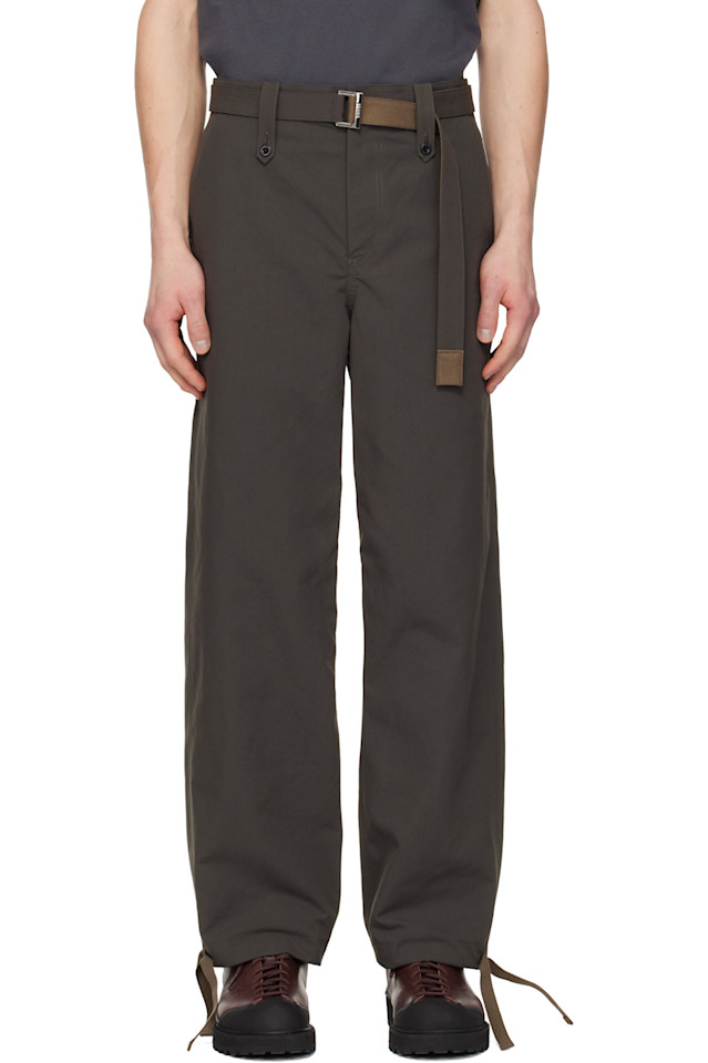 Брюки из ветрозащитной ткани Sacai, хаки
Брюки из ветрозащитной ткани Sacai, хаки