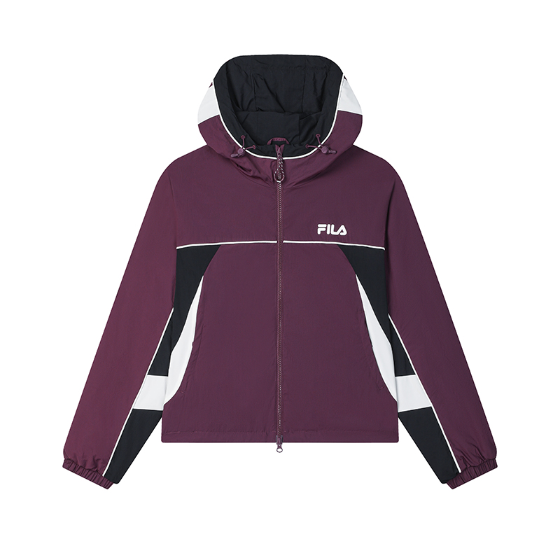 FILA Тканое пальто женское итальянская версия сливовое, Italy Version Plum