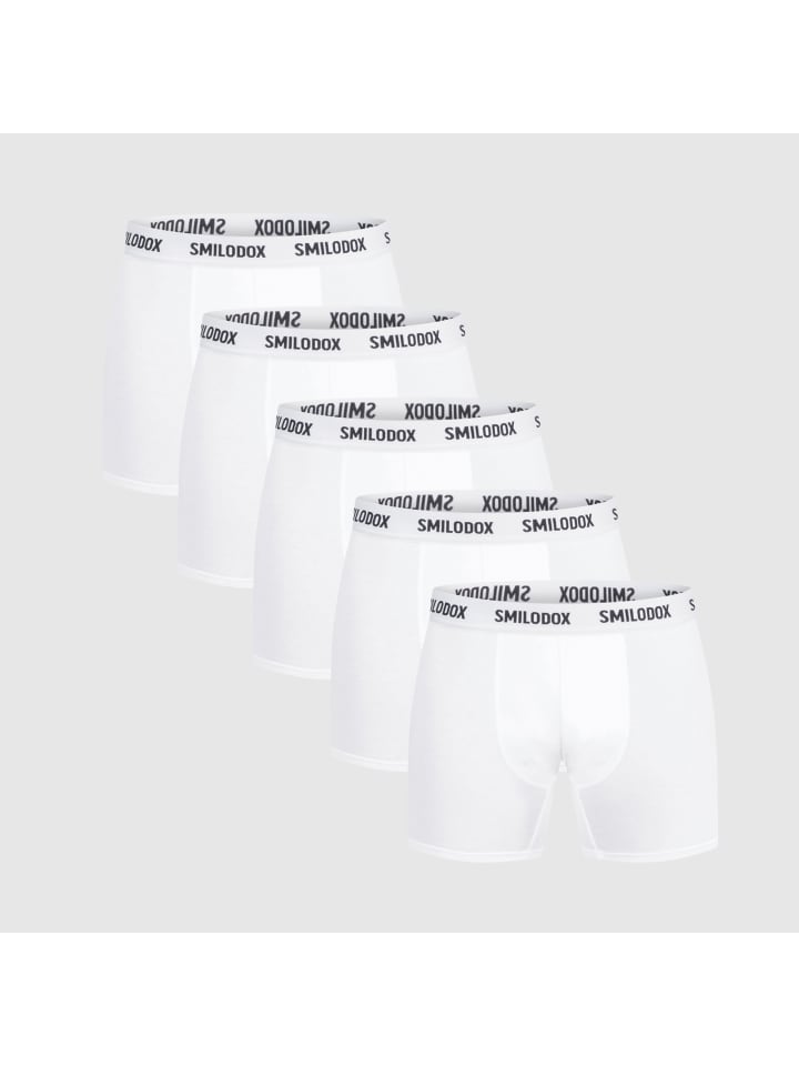 SMILODOX Боксерские трусы, комплект из 5 штук, белые
SMILODOX Боксерские трусы, комплект из 5 штук, белые
