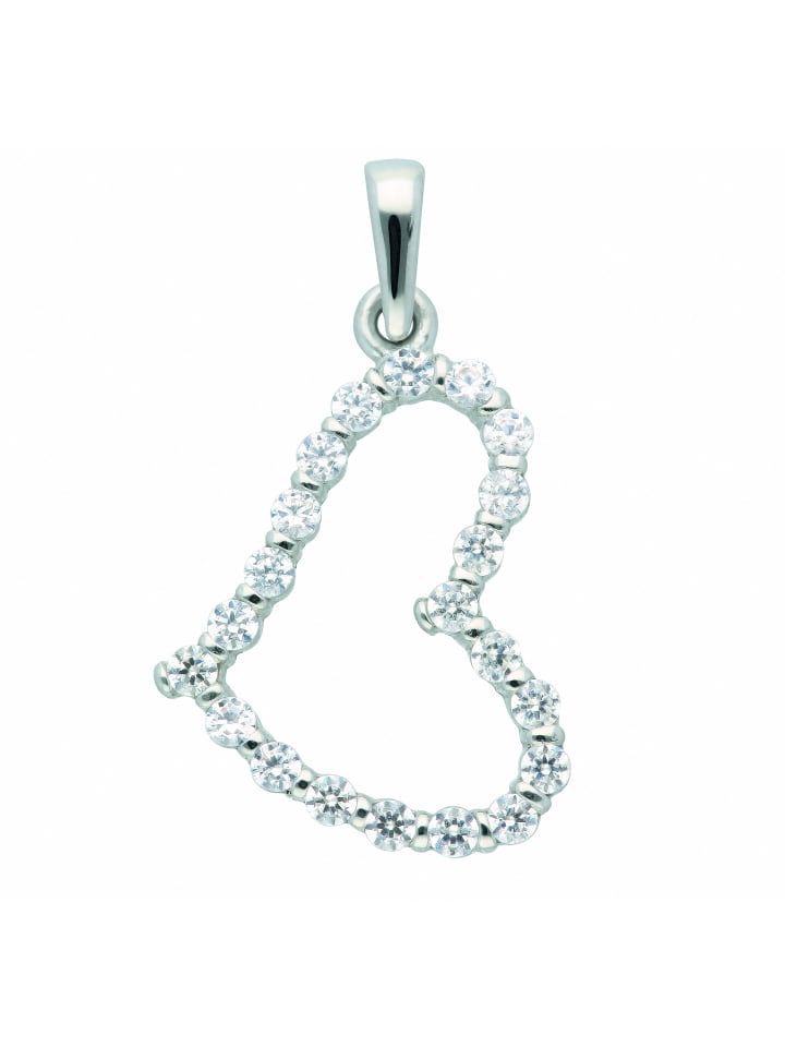 Adeliás Женский кулон в форме сердца из белого золота 333 с кубическим цирконием в серебряной оправе
Adeliás Женский кулон в форме сердца из белого золота 333 с кубическим цирконием в серебряной оправе
