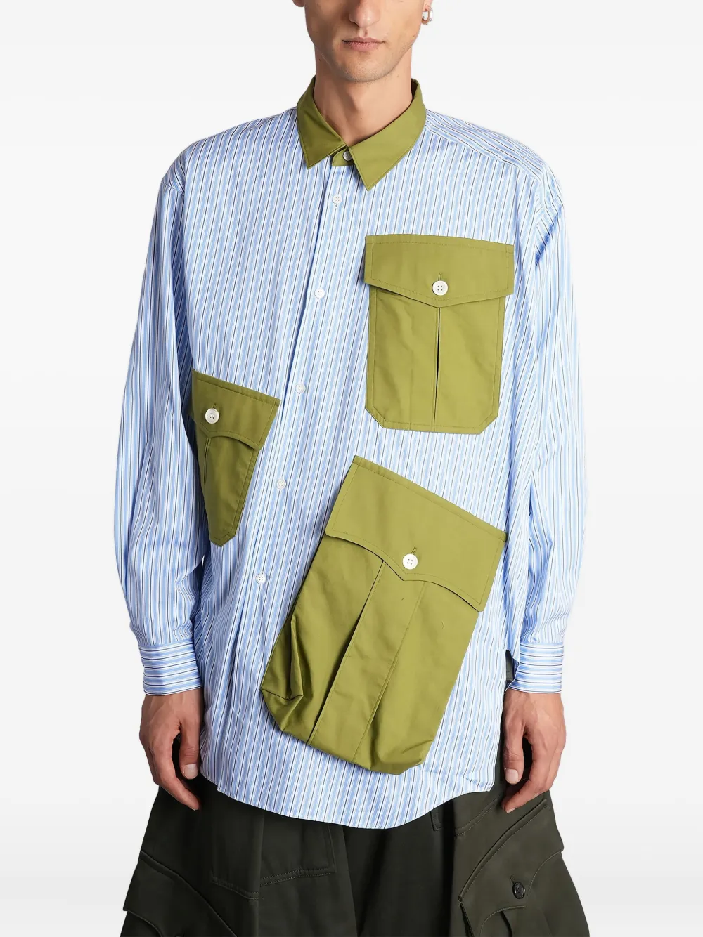 Рубашка в полоску Comme Des Garçons Homme Plus, синий
Рубашка в полоску Comme Des Garçons Homme Plus, синий