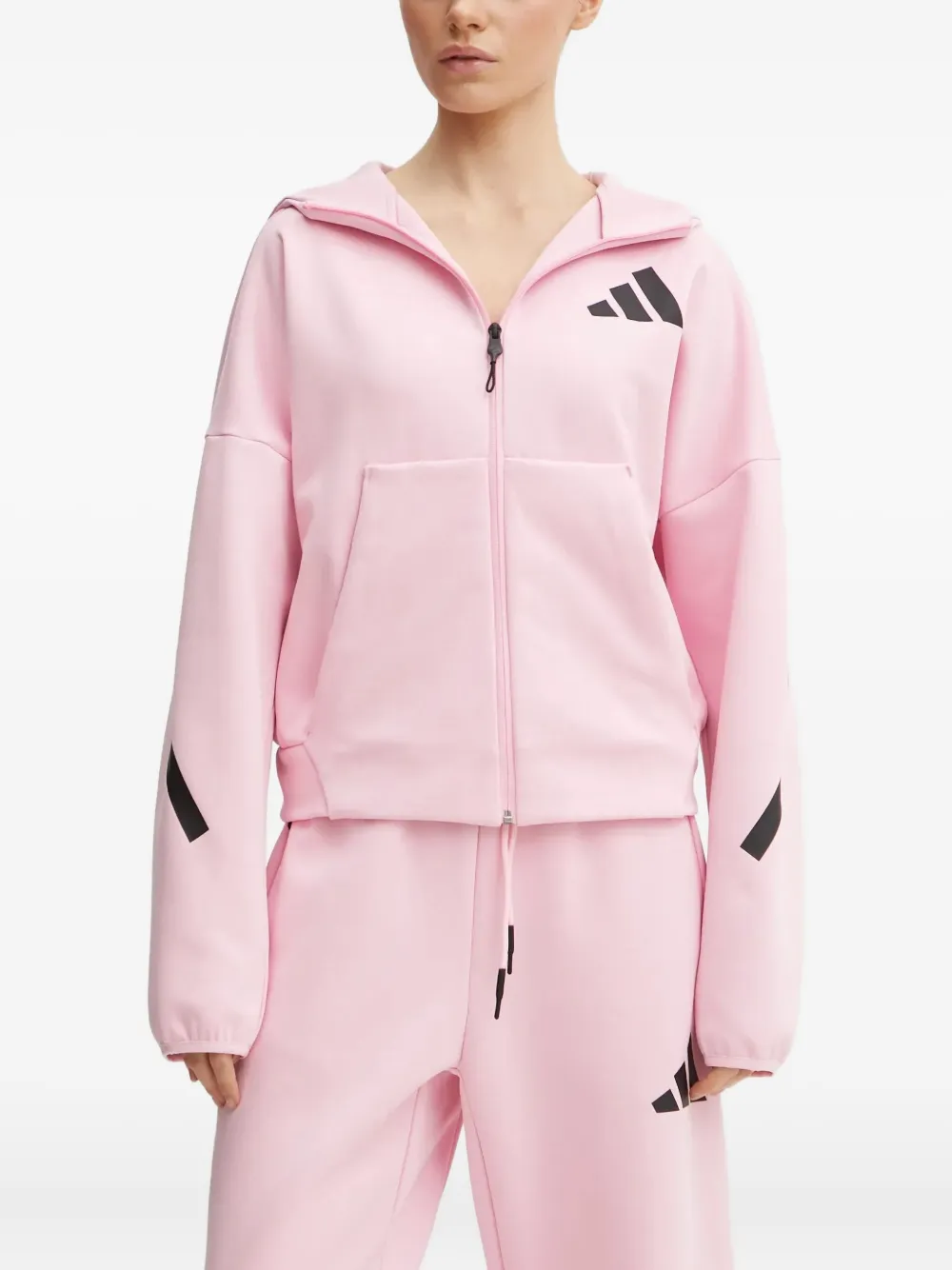 Худи на молнии с логотипом Adidas, розовый
Худи на молнии с логотипом Adidas, розовый