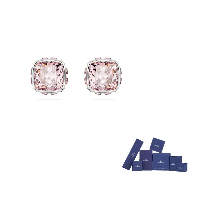 Серьги с огранкой cushion cut Swarovski, розовый
Серьги с огранкой cushion cut Swarovski, розовый