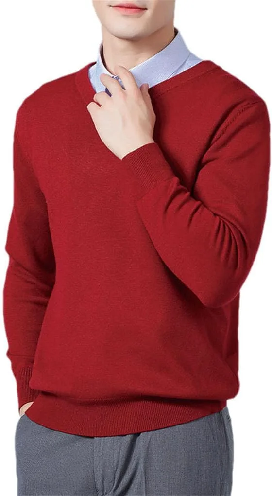 Мужской свитер из шерстяной смеси с V-образным вырезом
Мужской свитер из шерстяной смеси с V-образным вырезом