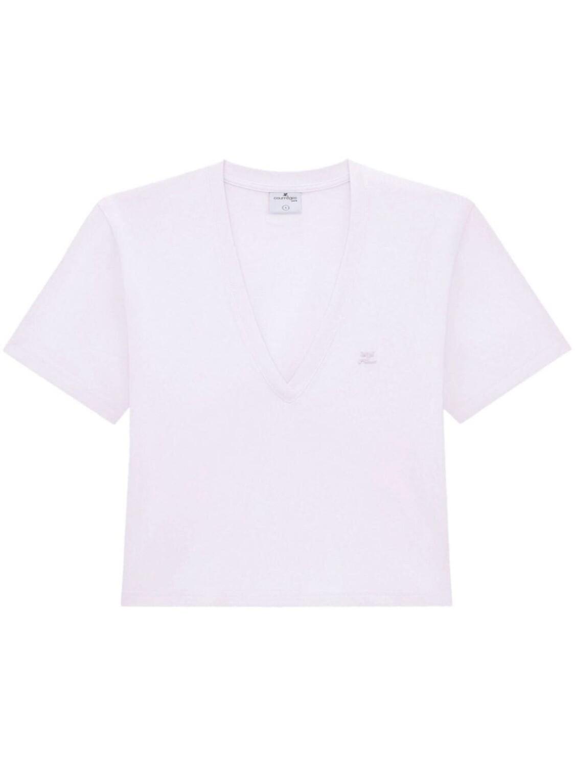 Courrèges укороченная футболка с логотипом, розовый
Courrèges укороченная футболка с логотипом, розовый