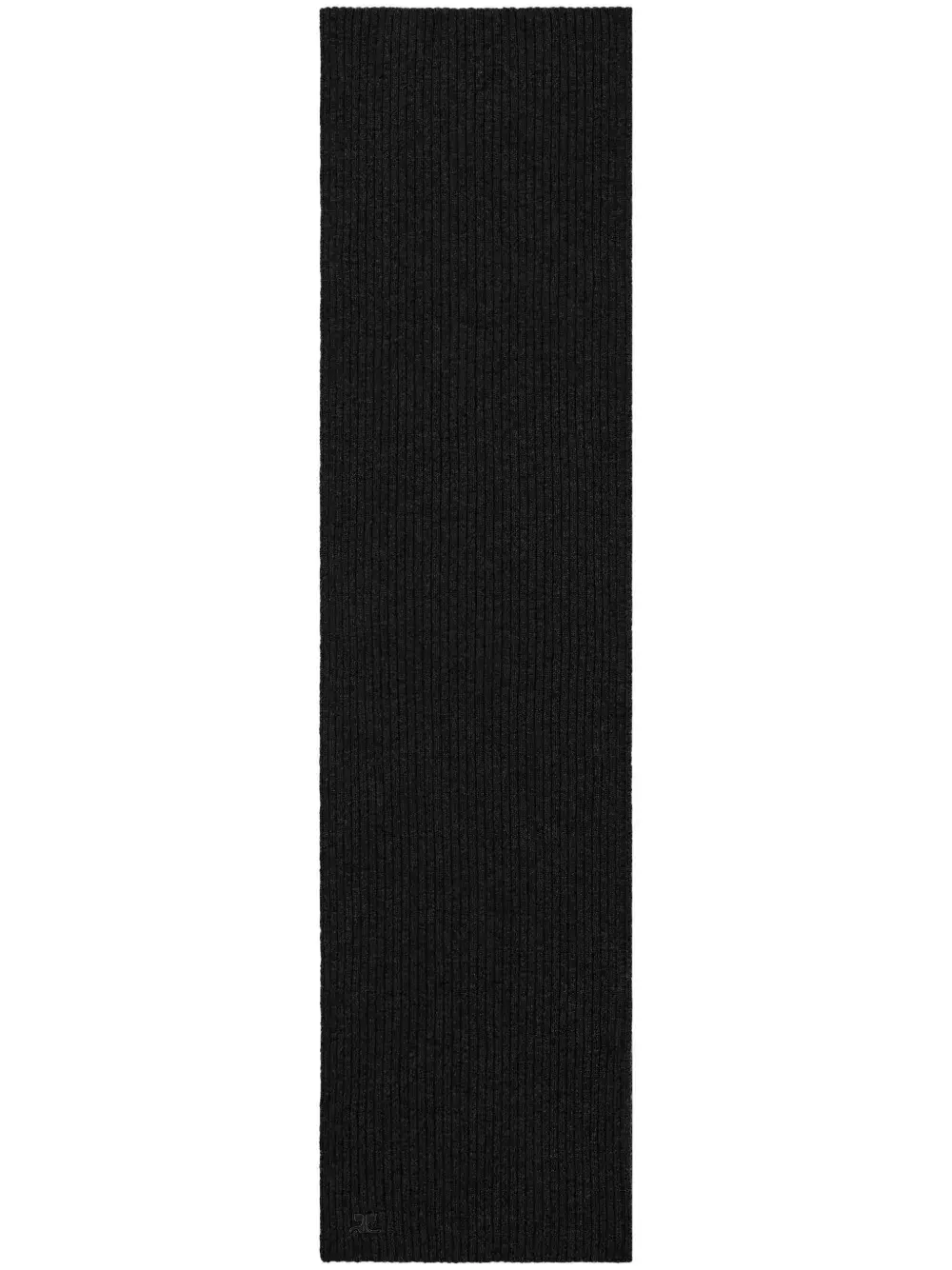 Шерстяной шарф в рубчик Courrèges, черный
Шерстяной шарф в рубчик Courrèges, черный