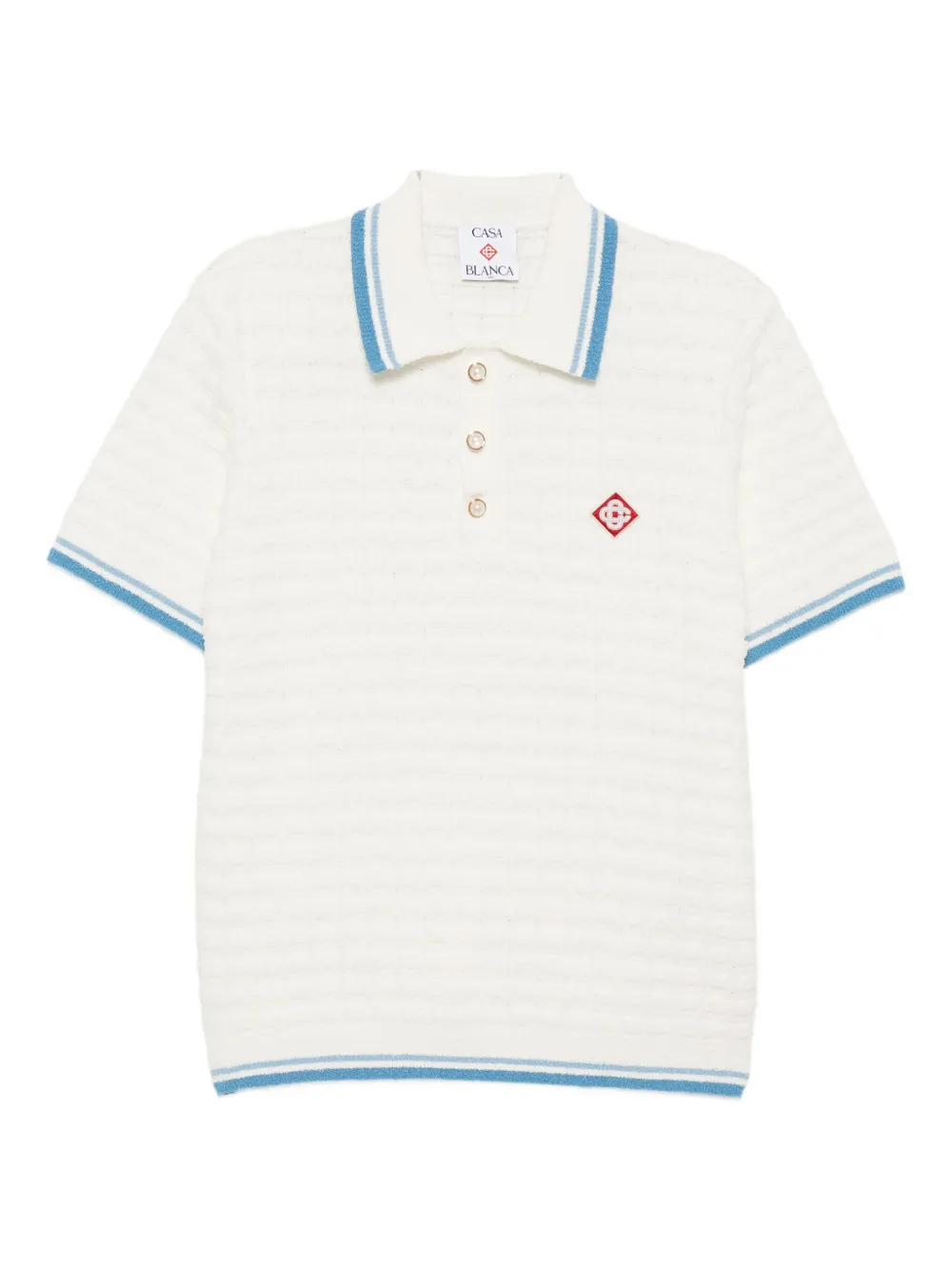 Текстурированная рубашка-поло с логотипом CASABLANCA, белый
Текстурированная рубашка-поло с логотипом CASABLANCA, белый