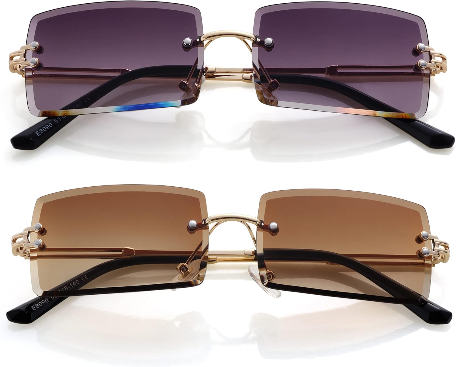 Солнцезащитные очки без оправы прямоугольной формы Kursan для мужчин и женщин, маленькие солнцезащитные очки без оправы с защитой от УФ-излучения UV400, Two Pack (Gradient Grey + Gradient Brown)
Солнцезащитные очки без оправы прямоугольной формы Kursan для мужчин и женщин, маленькие солнцезащитные очки без оправы с защитой от УФ-излучения UV400, Two Pack (Gradient Grey + Gradient Brown)