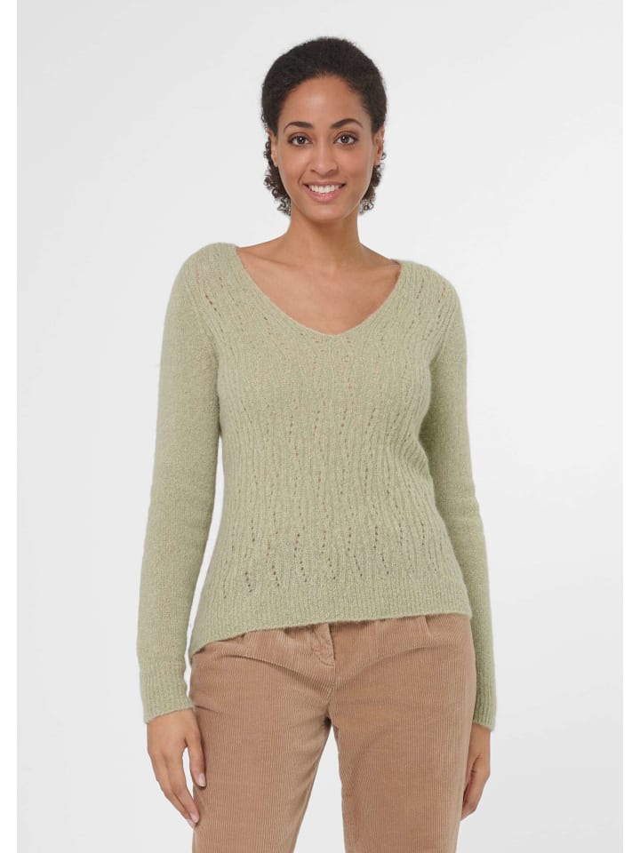 MADELEINE Ажурный свитер из смеси альпаки светло-тростникового цвета
MADELEINE Ажурный свитер из смеси альпаки светло-тростникового цвета