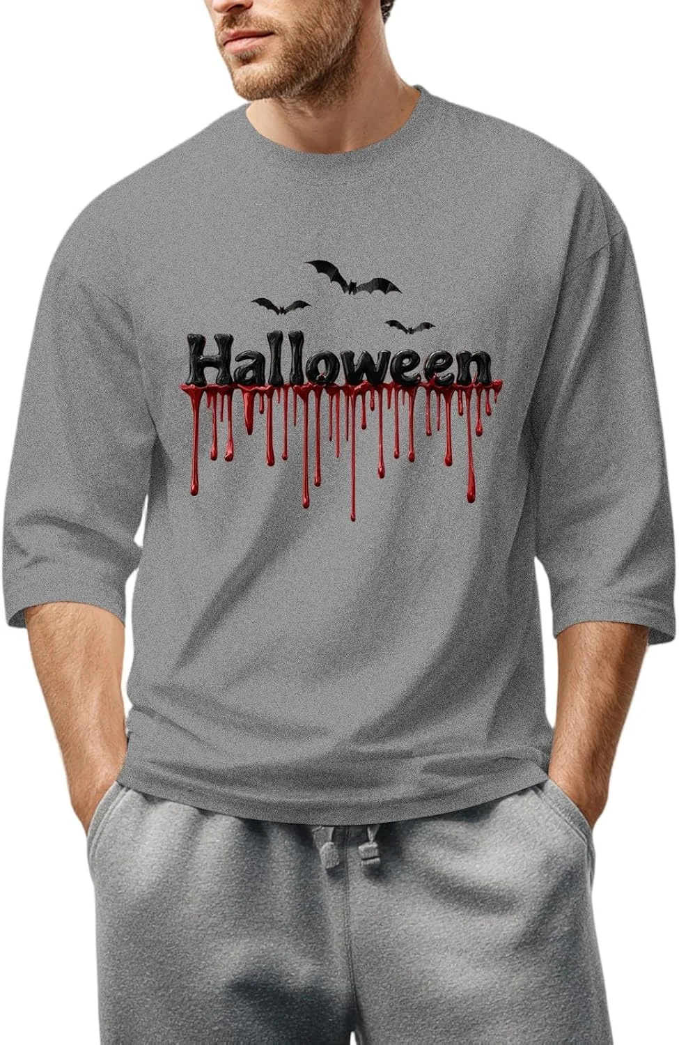 Футболка FQZWONG для мужчин Casual Loose с 3/4 рукавом и 2D принтом
Футболка FQZWONG для мужчин Casual Loose с 3/4 рукавом и 2D принтом