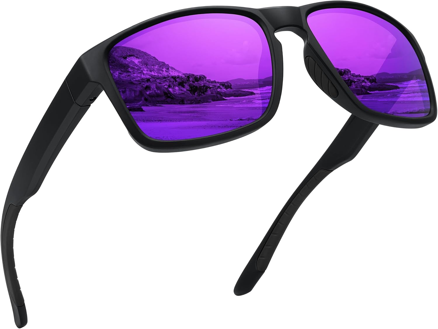 Спортивные поляризованные солнцезащитные очки для мужчин и женщин с защитой от УФ-излучения, небьющиеся, для вождения, бега, рыбалки, походов Ofwin, Black Frame/Purple Blue Mirror Lens
Спортивные поляризованные солнцезащитные очки для мужчин и женщин с защитой от УФ-излучения, небьющиеся, для вождения, бега, рыбалки, походов Ofwin, Black Frame/Purple Blue Mirror Lens
