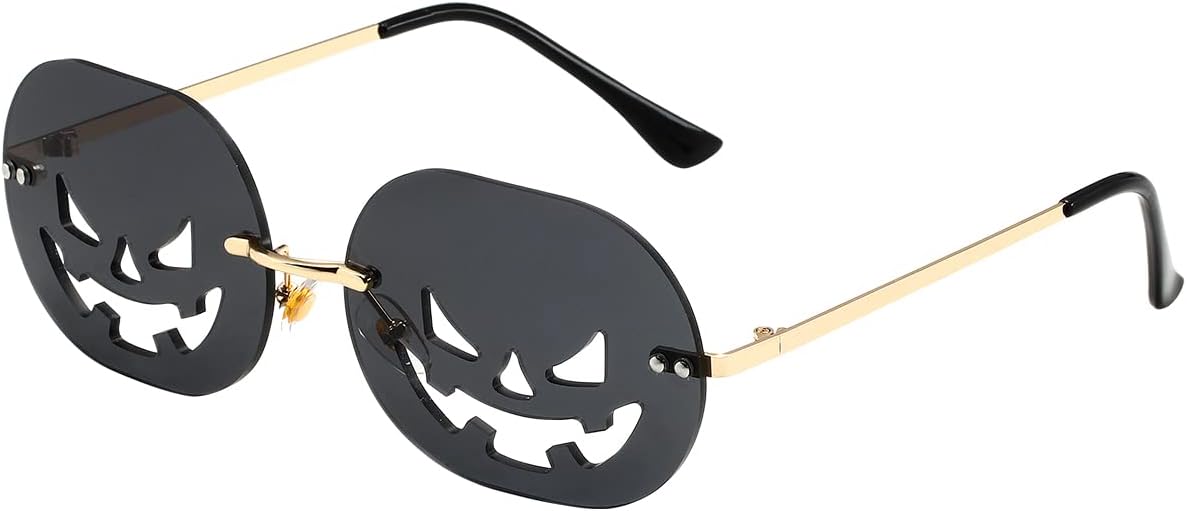 BOJOD Готические солнцезащитные очки с рогами и сердцем для женщин, без оправы, в стиле панк 90-х, модные цветные солнцезащитные очки для вечеринок и фестивалей, Black Pumpkin
BOJOD Готические солнцезащитные очки с рогами и сердцем для женщин, без оправы, в стиле панк 90-х, модные цветные солнцезащитные очки для вечеринок и фестивалей, Black Pumpkin
