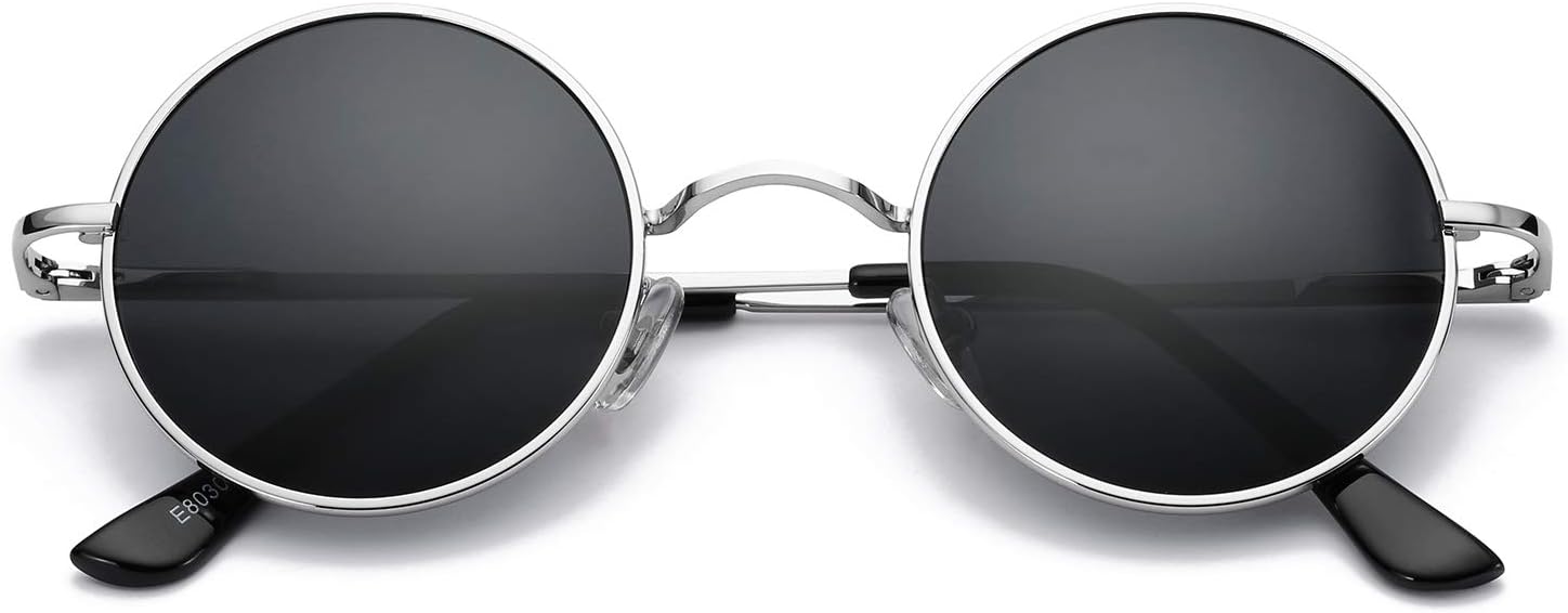 Солнцезащитные очки Pro Acme Small Round Polarized Sunglasses для мужчин и женщин, в стиле ретро, металлические, в стиле хиппи, с защитой от УФ-излучения UV400, C3 - Silver Frame/Black Lens
Солнцезащитные очки Pro Acme Small Round Polarized Sunglasses для мужчин и женщин, в стиле ретро, металлические, в стиле хиппи, с защитой от УФ-излучения UV400, C3 - Silver Frame/Black Lens