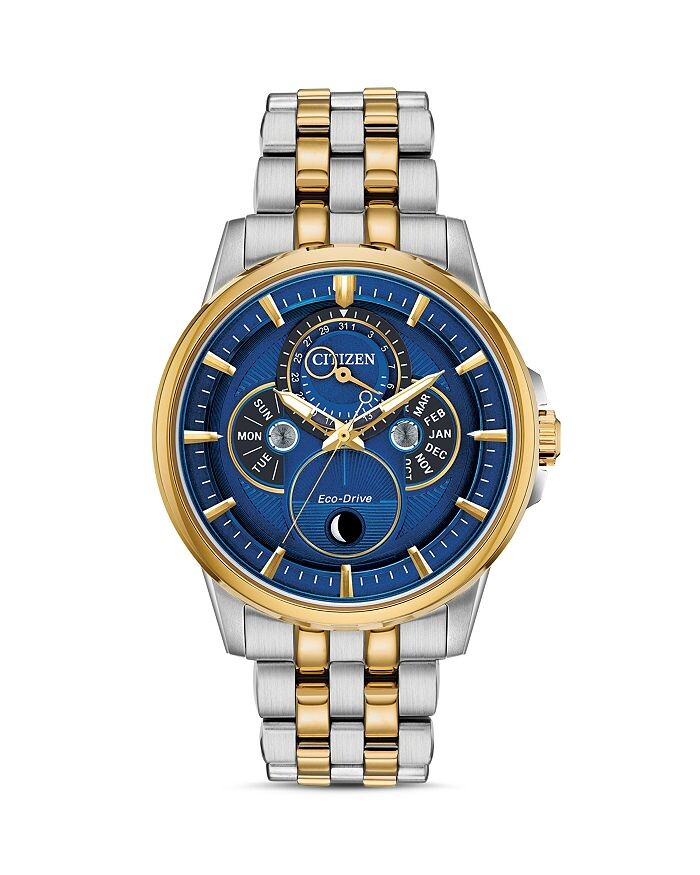 Часы Citizen Calendrier Moonphase с двухцветным браслетом и звеньями, 44 мм, мультиколор
Часы Citizen Calendrier Moonphase с двухцветным браслетом и звеньями, 44 мм, мультиколор