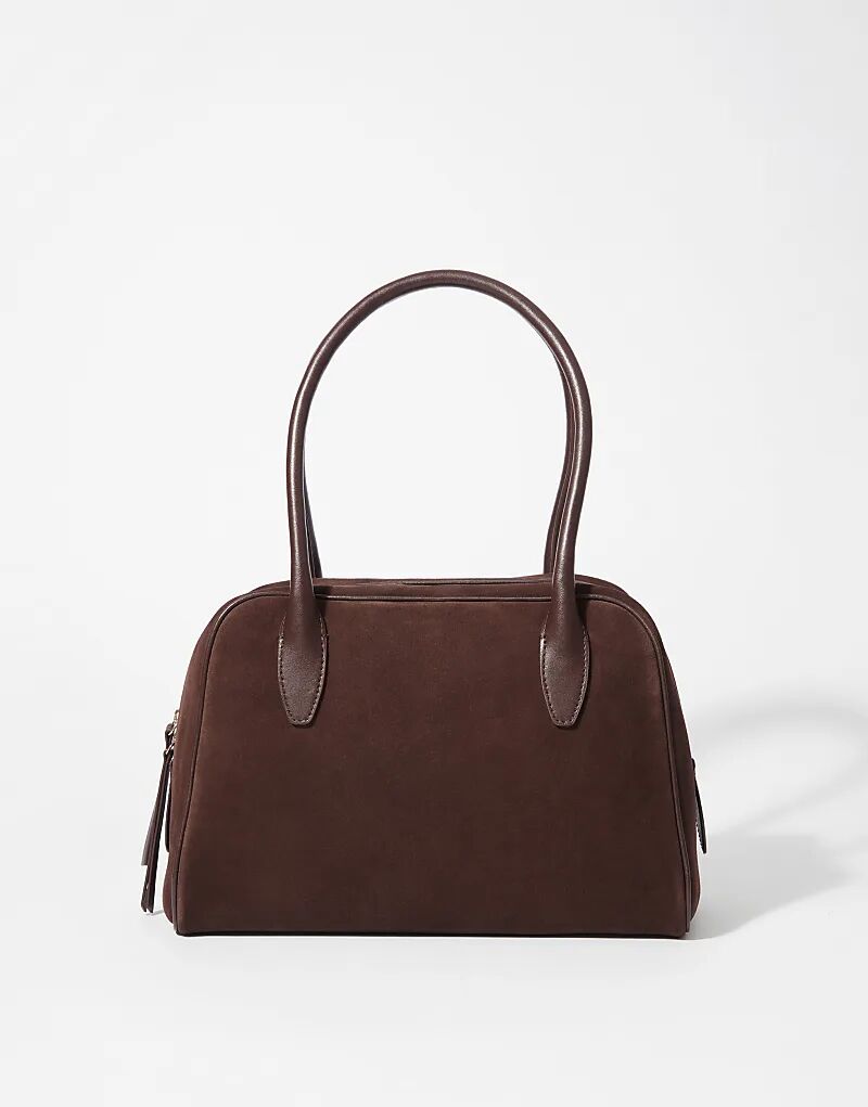 Сумка для боулинга из замши и кожи с нано-фактурой & Other Stories темно-коричневого цвета
Сумка для боулинга из замши и кожи с нано-фактурой & Other Stories темно-коричневого цвета