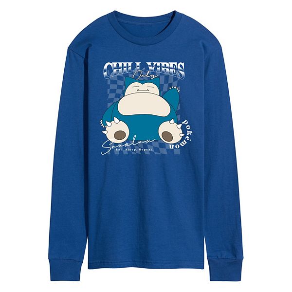 Мужская футболка с длинным рукавом Pokémon Snorlax Chill Vibes Only Licensed Character, Royal Blue
Мужская футболка с длинным рукавом Pokémon Snorlax Chill Vibes Only Licensed Character, Royal Blue