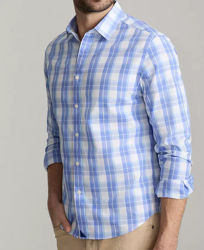 Мужская облегающая немнущаяся рубашка Gillingham на пуговицах UNTUCKit, синий
Мужская облегающая немнущаяся рубашка Gillingham на пуговицах UNTUCKit, синий