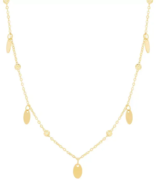 Ожерелье-Воротник с текстурированными бусинами и овальными подвесками длиной 18 дюймов из 10-каратного золота Italian Gold, gold
Ожерелье-Воротник с текстурированными бусинами и овальными подвесками длиной 18 дюймов из 10-каратного золота Italian Gold, gold