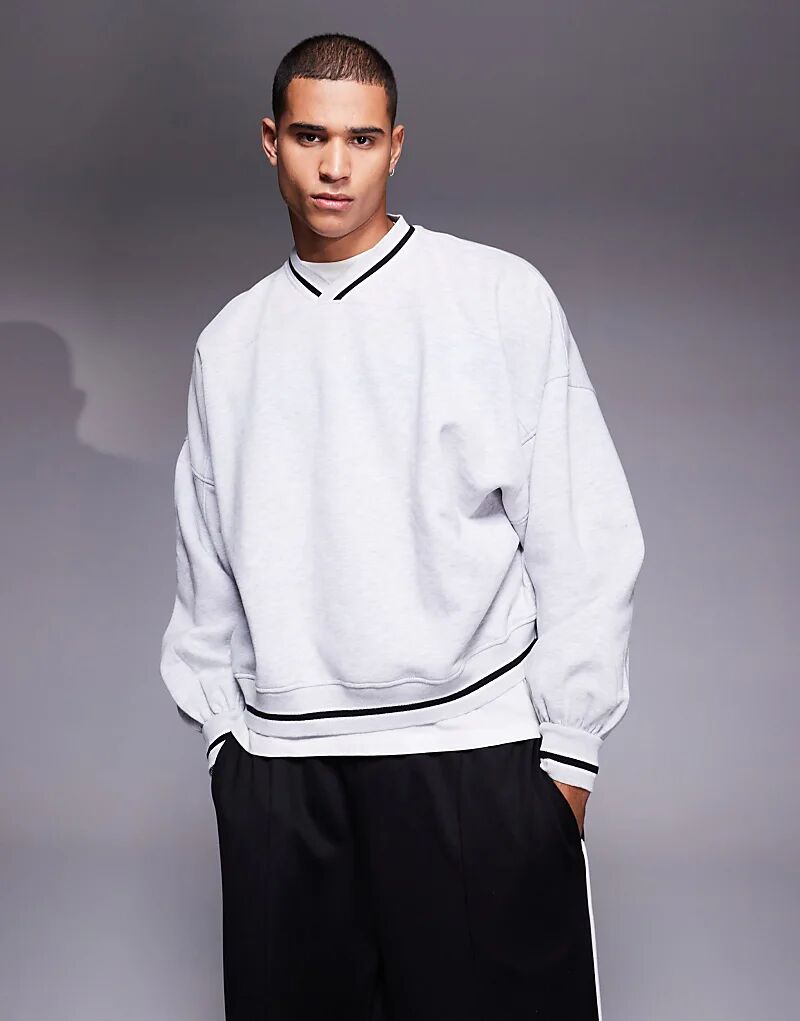 Экстремально свободный свитшот с v-образным вырезом серого меланжевого цвета ASOS DESIGN
Экстремально свободный свитшот с v-образным вырезом серого меланжевого цвета ASOS DESIGN