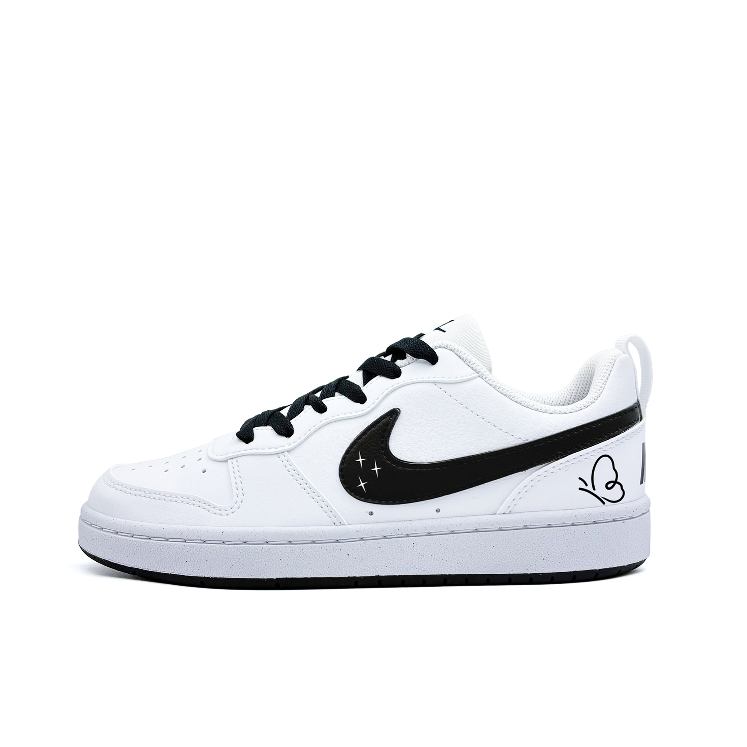 Nike Детские низкие скейтбордистские кроссовки Court Borough Half Butterfly из синтетической кожи, износостойкие, черные с белыми элементами
Nike Детские низкие скейтбордистские кроссовки Court Borough Half Butterfly из синтетической кожи, износостойкие, черные с белыми элементами