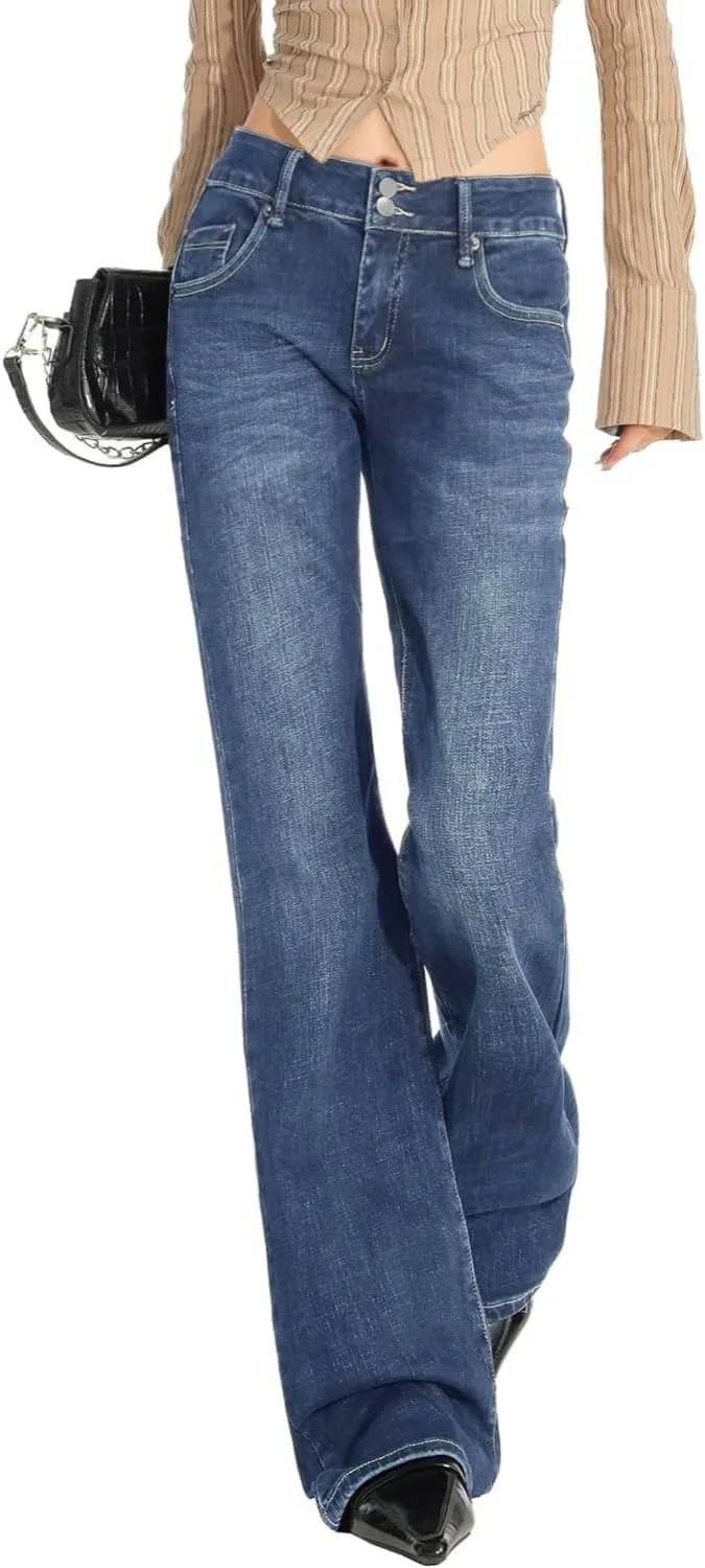 Emmiol джинсы Mid-Low Rise Flare для женщин, Y2K Baggy Boot Cut
Emmiol джинсы Mid-Low Rise Flare для женщин, Y2K Baggy Boot Cut