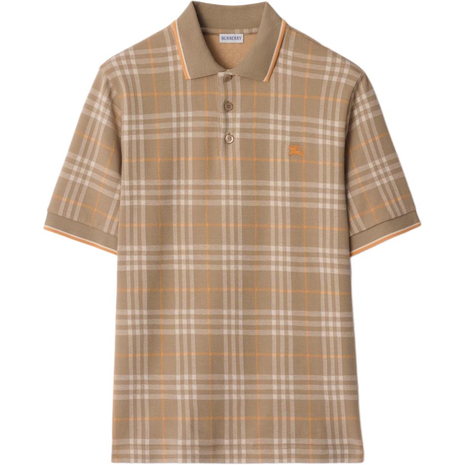 Поло с вышитым логотипом в клетку Burberry, оранжевый
Поло с вышитым логотипом в клетку Burberry, оранжевый