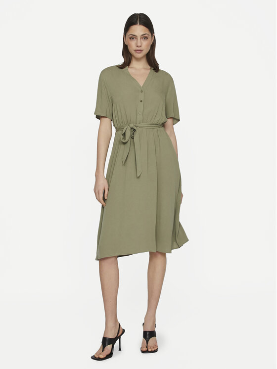 Платье-рубашка regular fit Moashly 14089260 Vila, зеленый
Платье-рубашка regular fit Moashly 14089260 Vila, зеленый